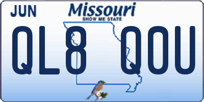 MO license plate QL8Q0U