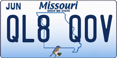 MO license plate QL8Q0V