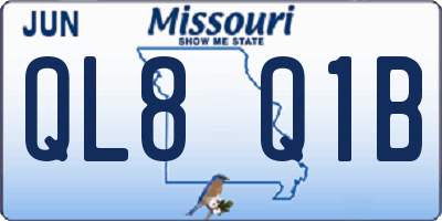 MO license plate QL8Q1B