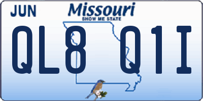 MO license plate QL8Q1I
