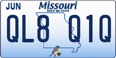 MO license plate QL8Q1Q