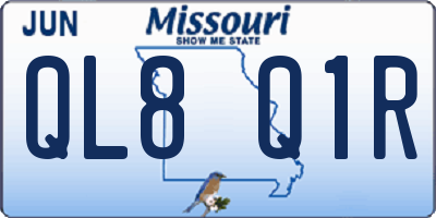 MO license plate QL8Q1R