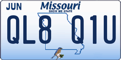 MO license plate QL8Q1U