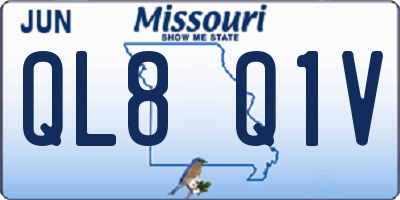 MO license plate QL8Q1V