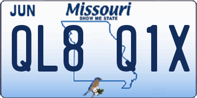 MO license plate QL8Q1X