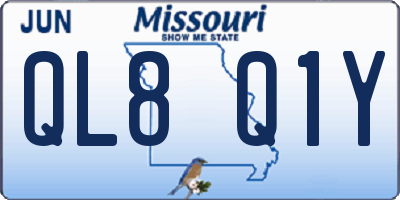 MO license plate QL8Q1Y