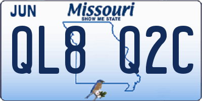 MO license plate QL8Q2C