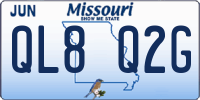 MO license plate QL8Q2G