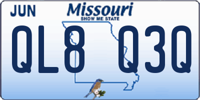 MO license plate QL8Q3Q