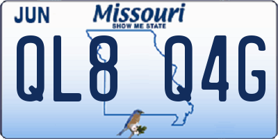 MO license plate QL8Q4G