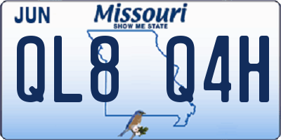MO license plate QL8Q4H