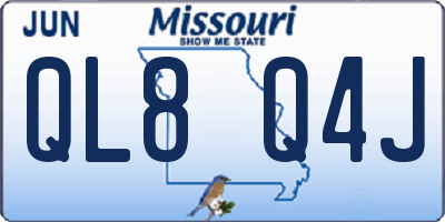 MO license plate QL8Q4J