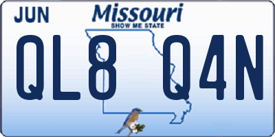 MO license plate QL8Q4N