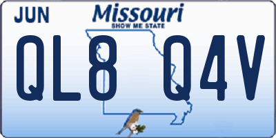 MO license plate QL8Q4V