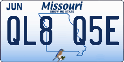 MO license plate QL8Q5E