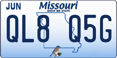 MO license plate QL8Q5G