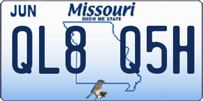 MO license plate QL8Q5H