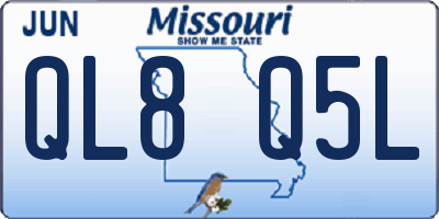 MO license plate QL8Q5L