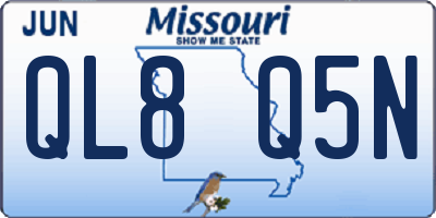 MO license plate QL8Q5N