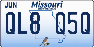 MO license plate QL8Q5Q