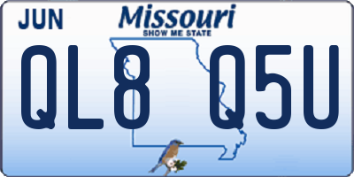 MO license plate QL8Q5U
