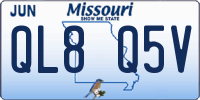 MO license plate QL8Q5V