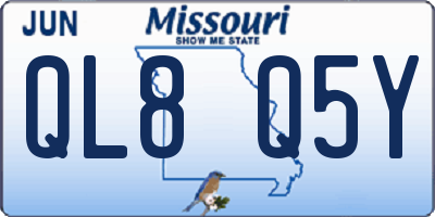 MO license plate QL8Q5Y
