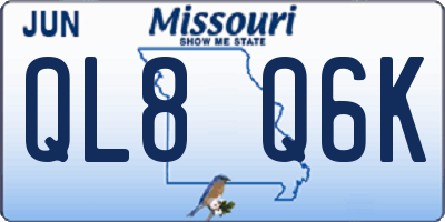 MO license plate QL8Q6K