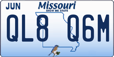 MO license plate QL8Q6M