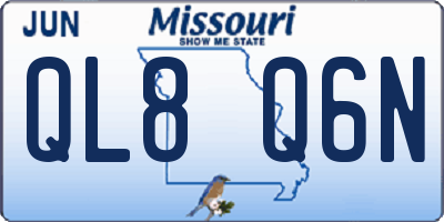 MO license plate QL8Q6N
