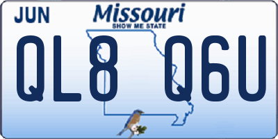 MO license plate QL8Q6U