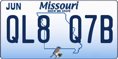 MO license plate QL8Q7B