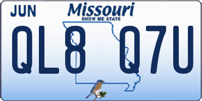MO license plate QL8Q7U