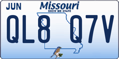 MO license plate QL8Q7V