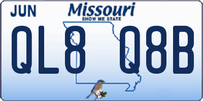 MO license plate QL8Q8B