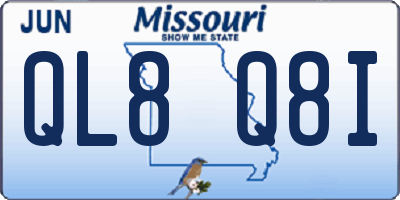 MO license plate QL8Q8I