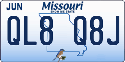 MO license plate QL8Q8J