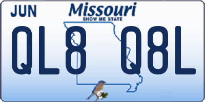 MO license plate QL8Q8L