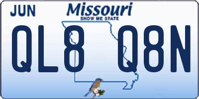 MO license plate QL8Q8N