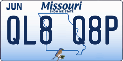 MO license plate QL8Q8P