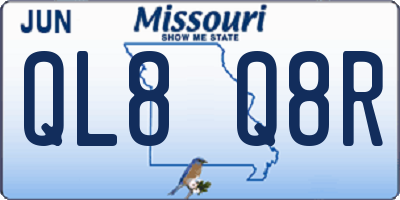 MO license plate QL8Q8R