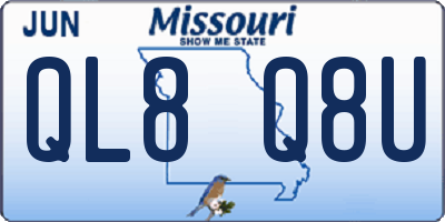MO license plate QL8Q8U