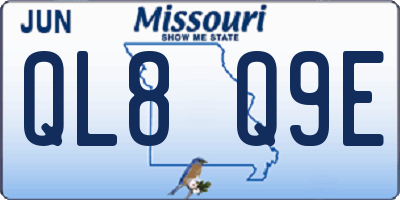 MO license plate QL8Q9E