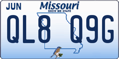 MO license plate QL8Q9G