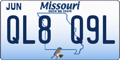MO license plate QL8Q9L