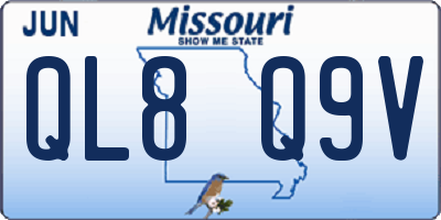 MO license plate QL8Q9V