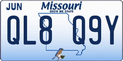 MO license plate QL8Q9Y