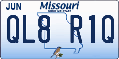 MO license plate QL8R1Q