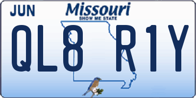 MO license plate QL8R1Y