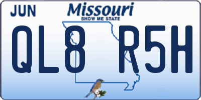 MO license plate QL8R5H
